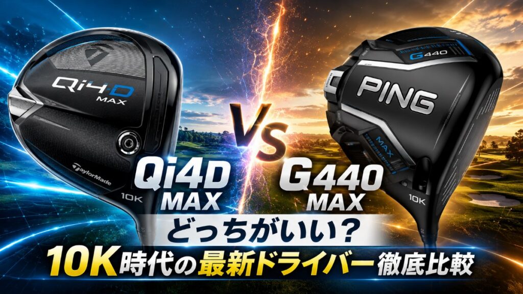 テーラーメイドQi4D MAXとPING G440 MAXはどっちがいい？10K時代の最新ドライバー徹底比較