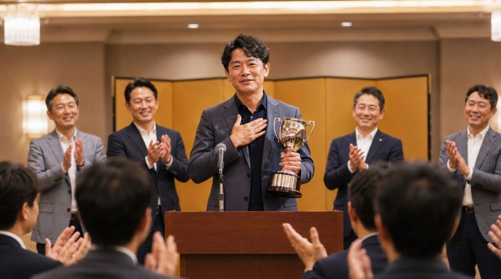 優勝者が好印象を残す挨拶