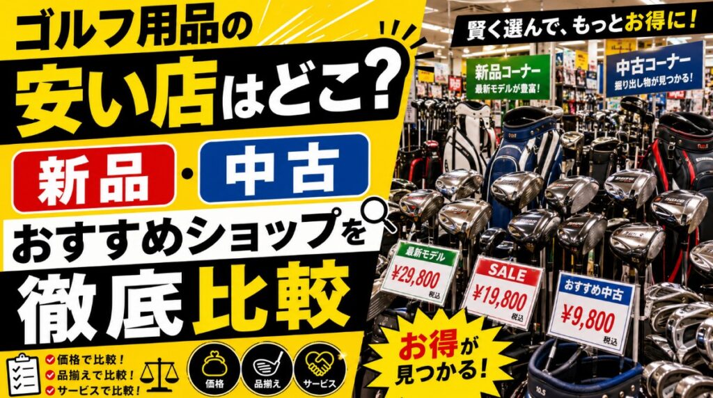 ゴルフ用品の安い店はどこ？新品・中古をお得に買えるおすすめショップを徹底比較