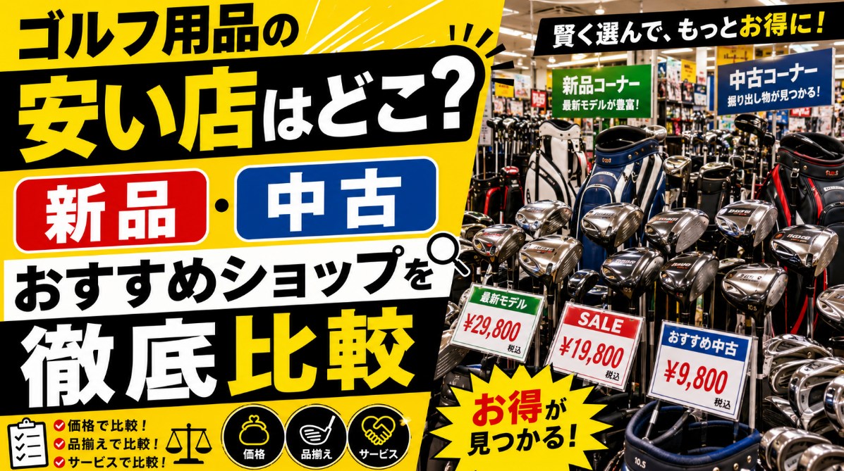 ゴルフ用品の安い店はどこ？新品・中古をお得に買えるおすすめショップを徹底比較